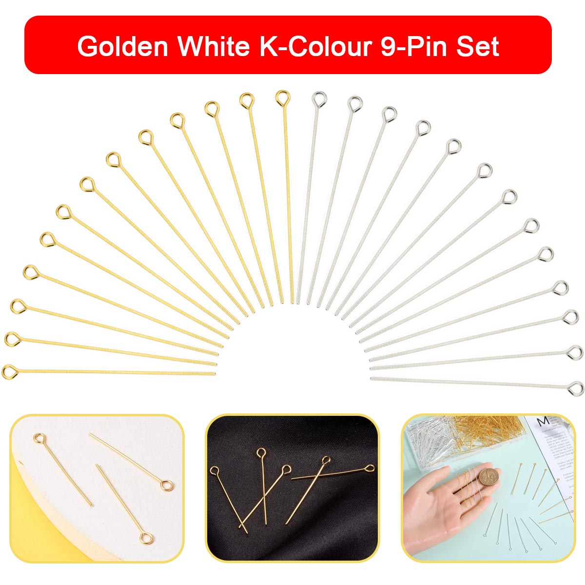 Jewelry Making Rivets - 150pcs/Pack Metal 9-pin Steel Color And
