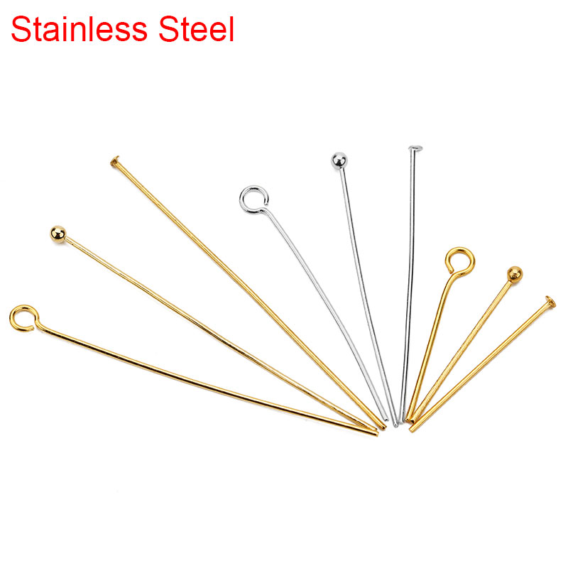 Jewelry Making Rivets - 100pcs Stainless Steel Flat Eye Head