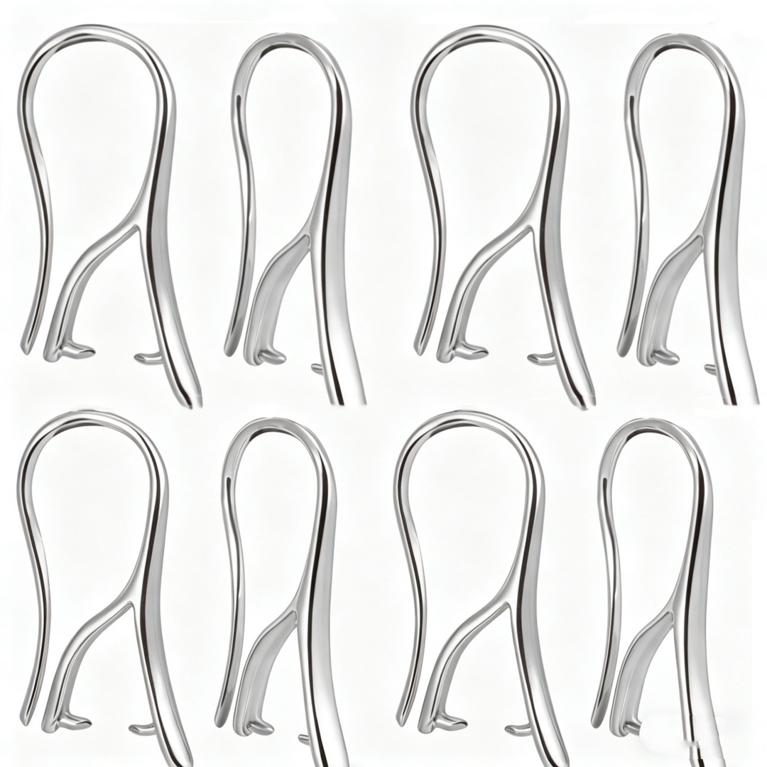 10/30Pcs White with Pinch Bail - Jewelry Making Brass 评论和价格