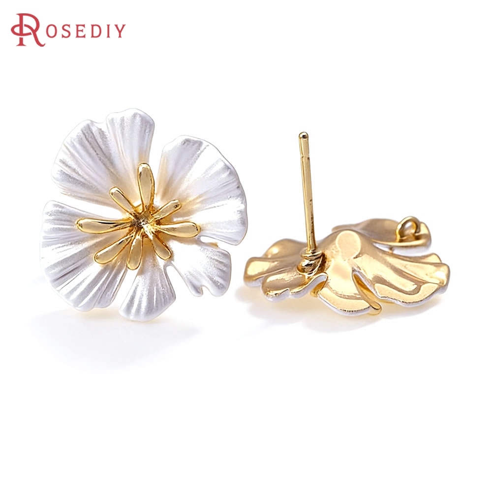 18K Gold Color Brass Flower St - Jewelry Making Brass 评论和价格