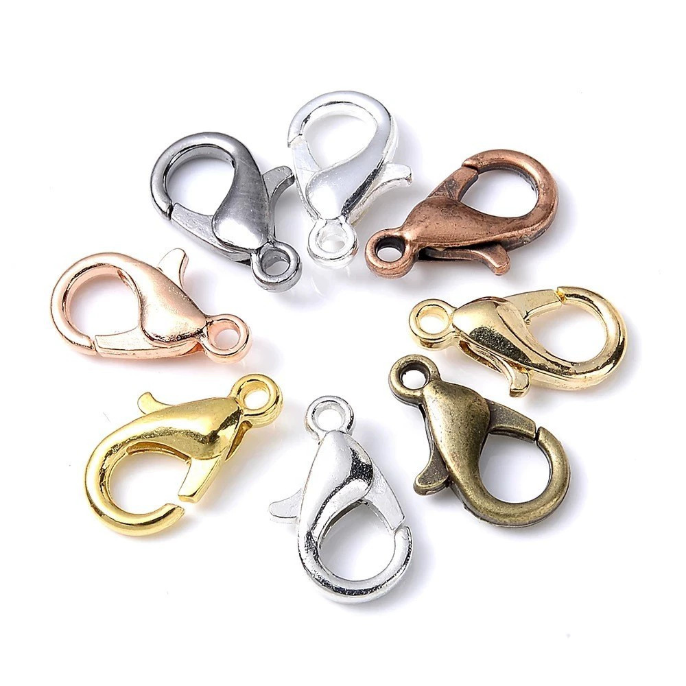100pcs 9 12 14mm Zinc Alloy Lo - Jewelry Making Brass 评论和价格
