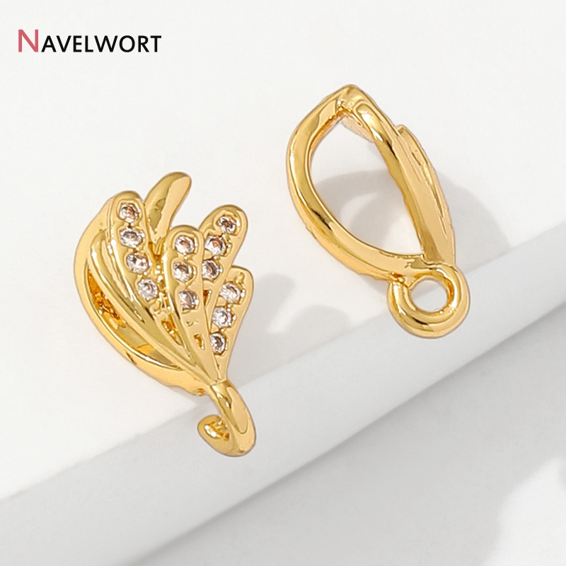 18K Gold Plated Brass With Zir - Jewelry Making Brass 评论和价格