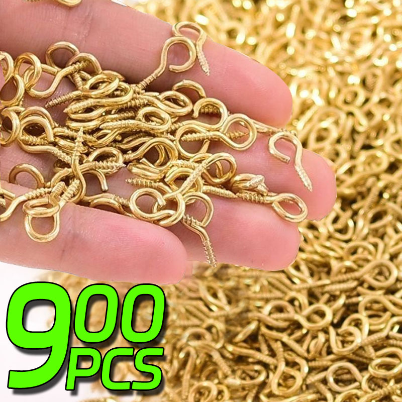 8/10mm Mini Screw Eye Pins Met - Jewelry Making Rivets 评论和价格