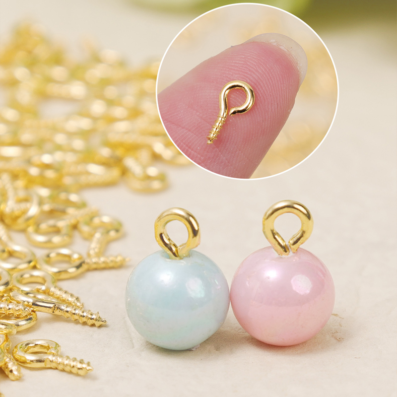 8/10mm Mini Screw Eye Pins Met - Jewelry Making Rivets 评论和价格