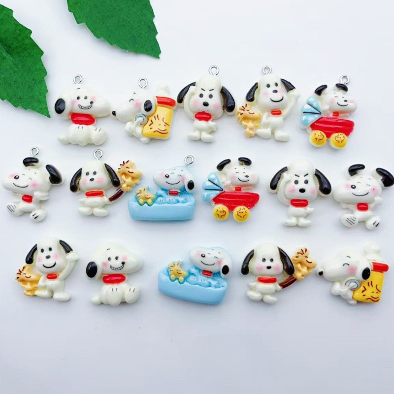 12pcs resin cartoon dog pendan - Jewelry Making Resin 评论和价格
