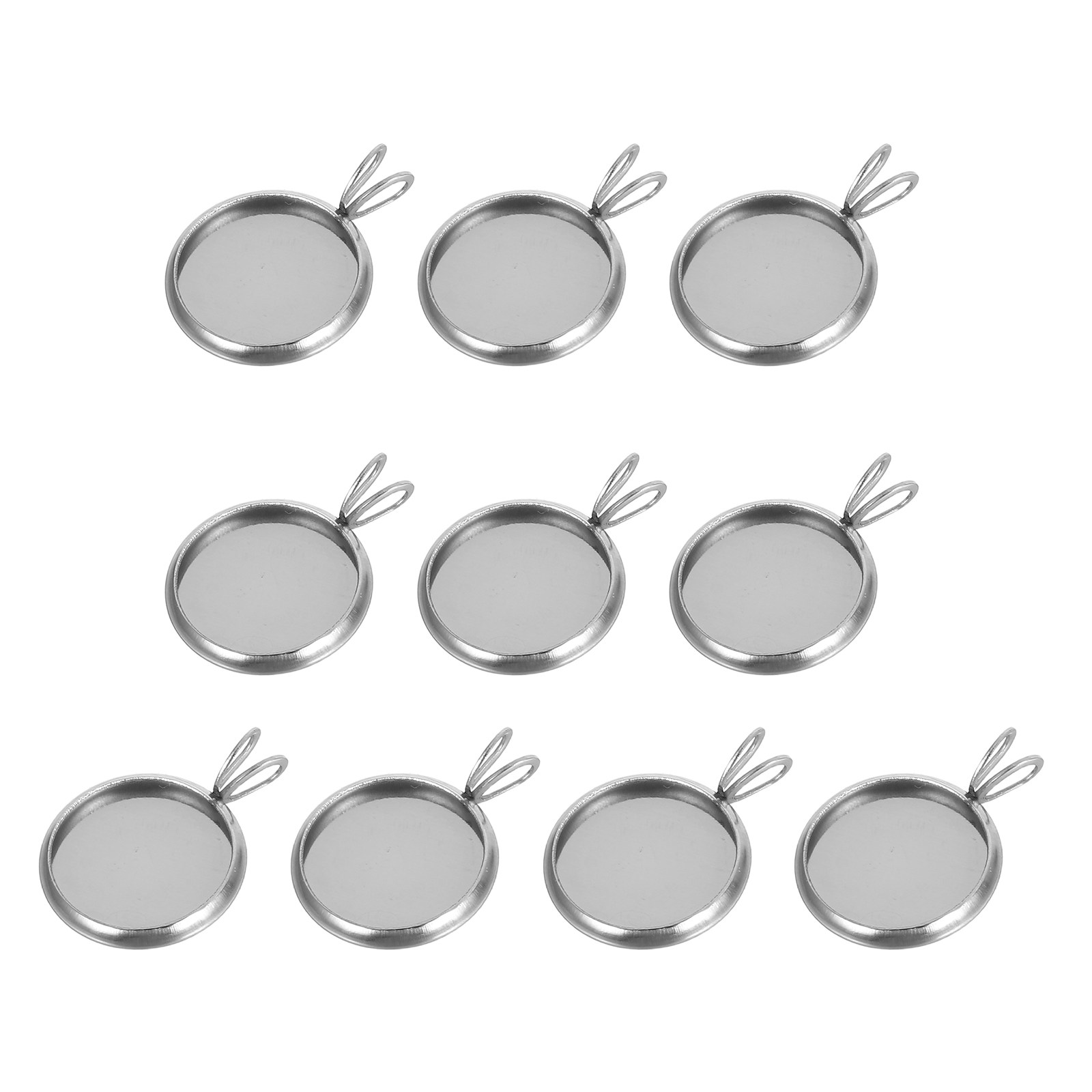 10Pcs 12Mm Round Tray Pendant  - Making Custom Jewelry 评论和价格