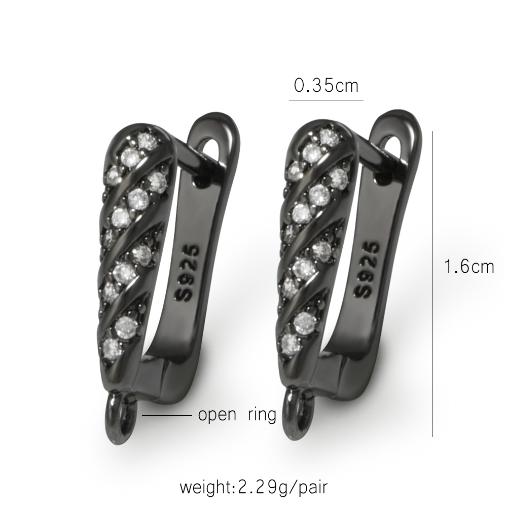 YANASI 1 Pair Gun Black  Brass - Jewelry Making Brass 评论和价格