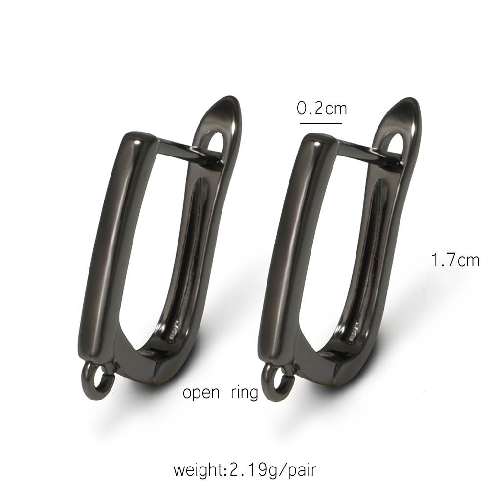 YANASI 1 Pair Gun Black  Brass - Jewelry Making Brass 评论和价格