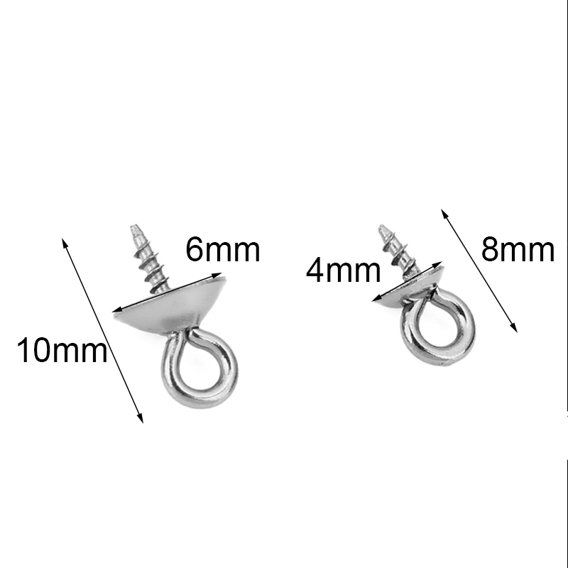 20pcs Stainless Steel Pearl Pe - Jewelry Making Rivets 评论和价格