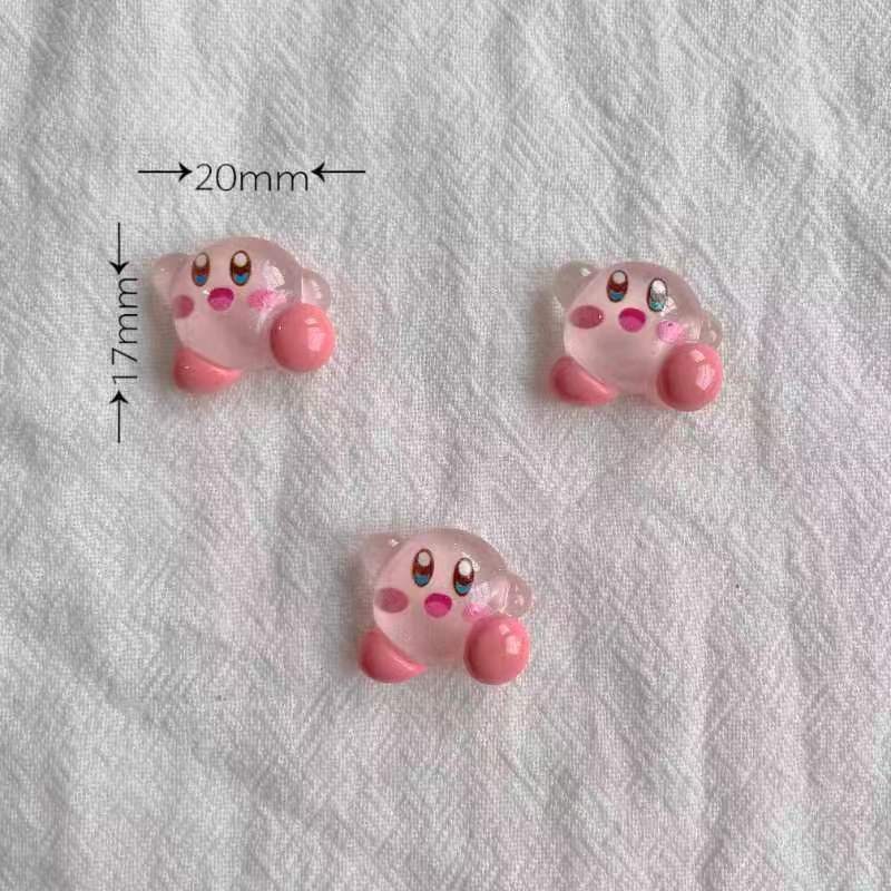 1/30pcs Ice-transparent Kirby  - Jewelry Making Resin 评论和价格