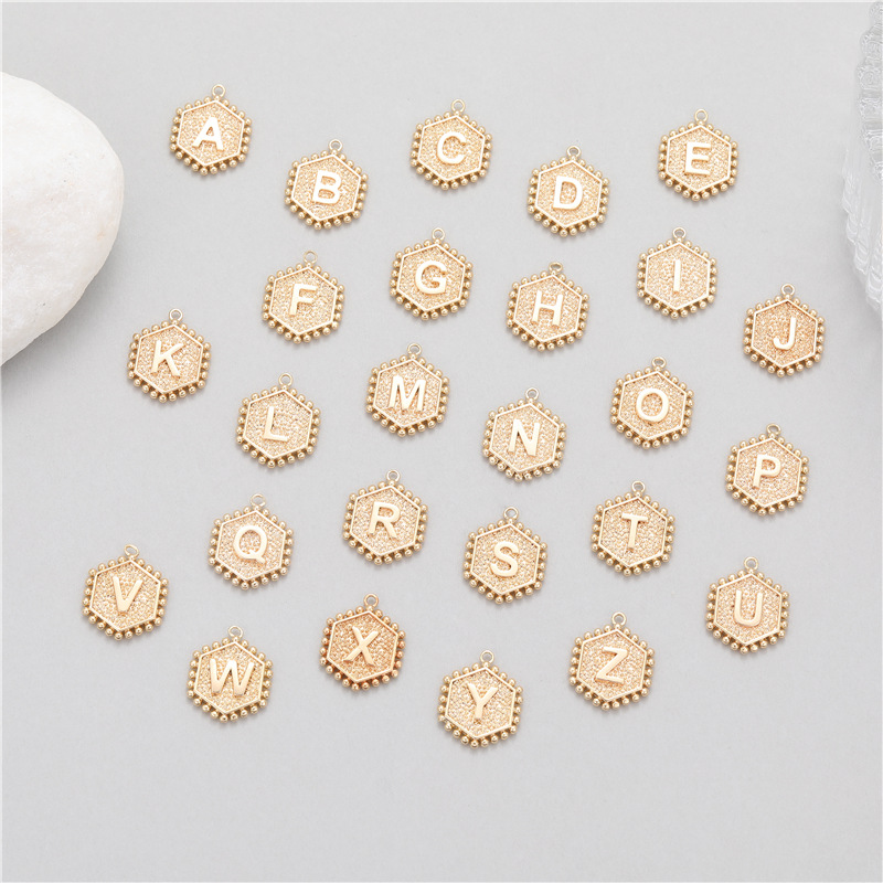 5Pcs Rivet Hexagonal 26 Alphab - Jewelry Making Rivets 评论和价格